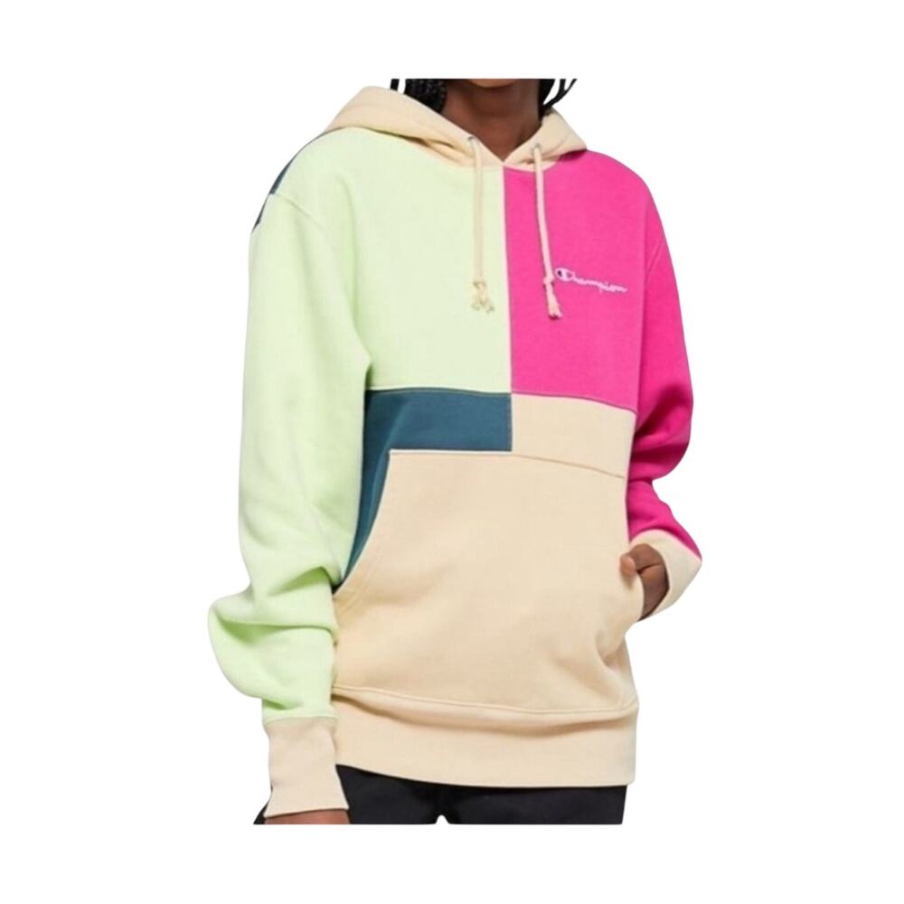 Champion Colorblock Pullover Sweatshirt Hoodie EUC Size Small